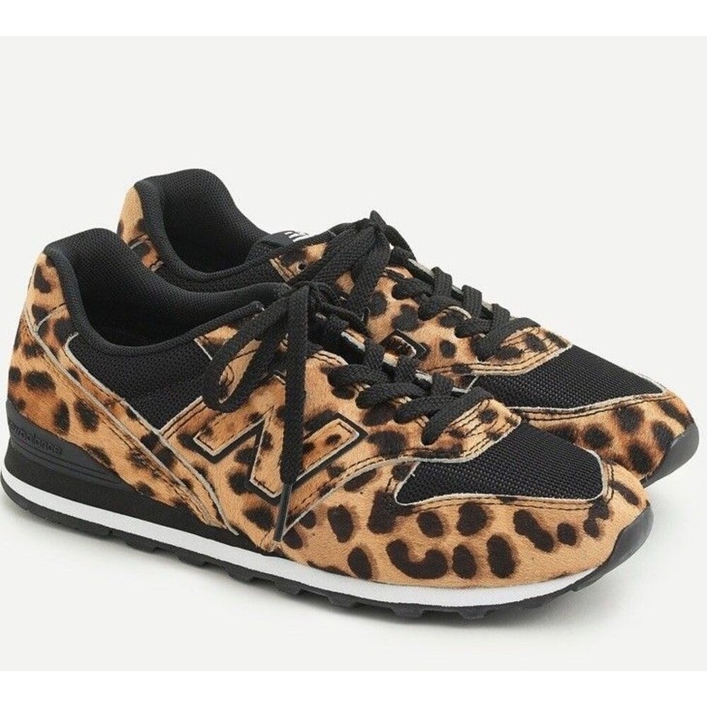 NEW&RARE New Balance® X J.Crew 996 Women’s 7 Sneakers Leopard Calf Hair WL996JC1 - Picture 2 of 7